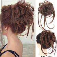 lupu synthetic messy chignon hair bun scrunchies with elastic hair band for women tousled hair bun extensions hair hairpieces