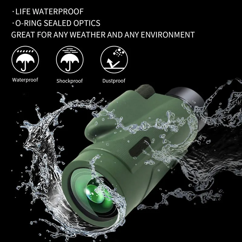 Монокуляр 12x50 HD со штативом держателем для мобильного телефона наблюдения за