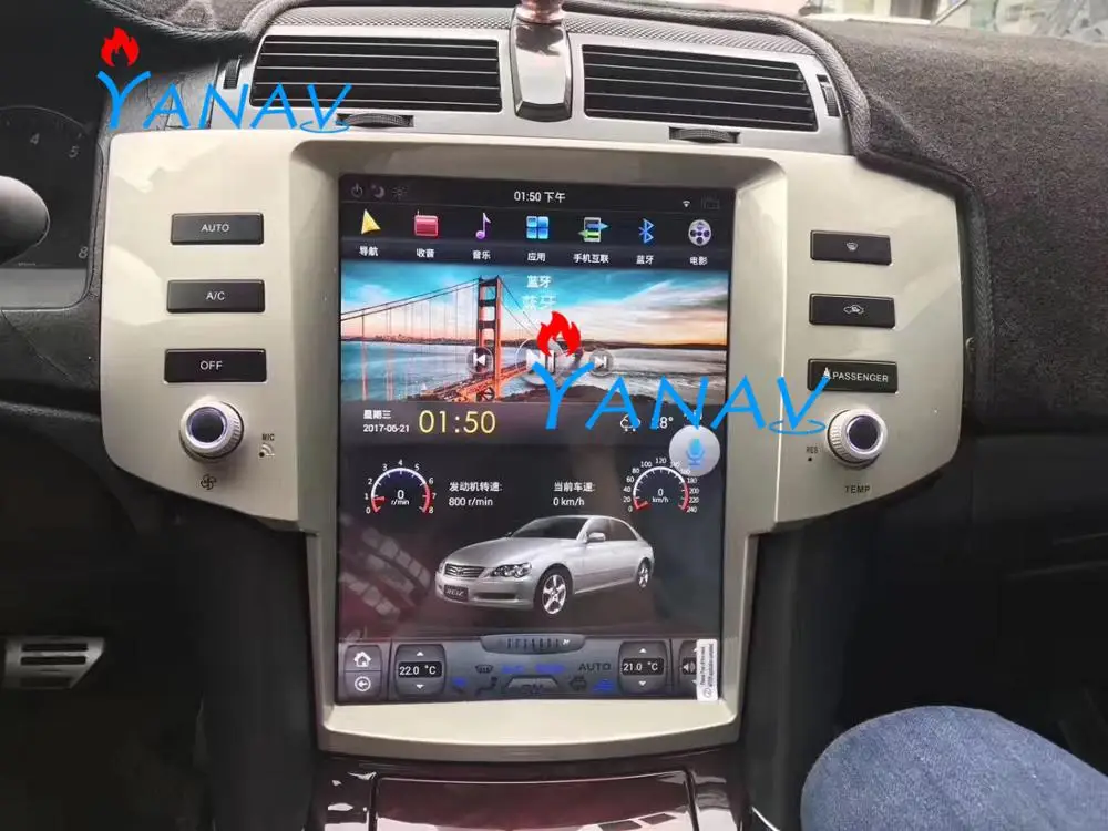 

12.1 inch Android 9.0 system car gps multimedia video radio player For-TOYOTA Reiz 2005-2009 Vertical screen car navigaton stere