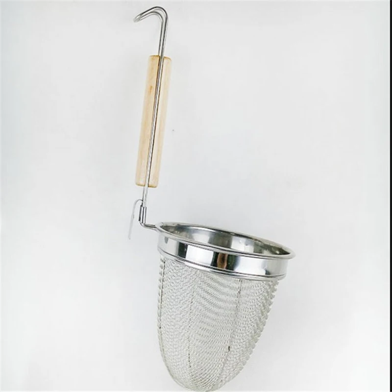 Сетчатый дуршлаг-паук из нержавеющей стали с деревянной ручкой 4 шт. в упаковке |