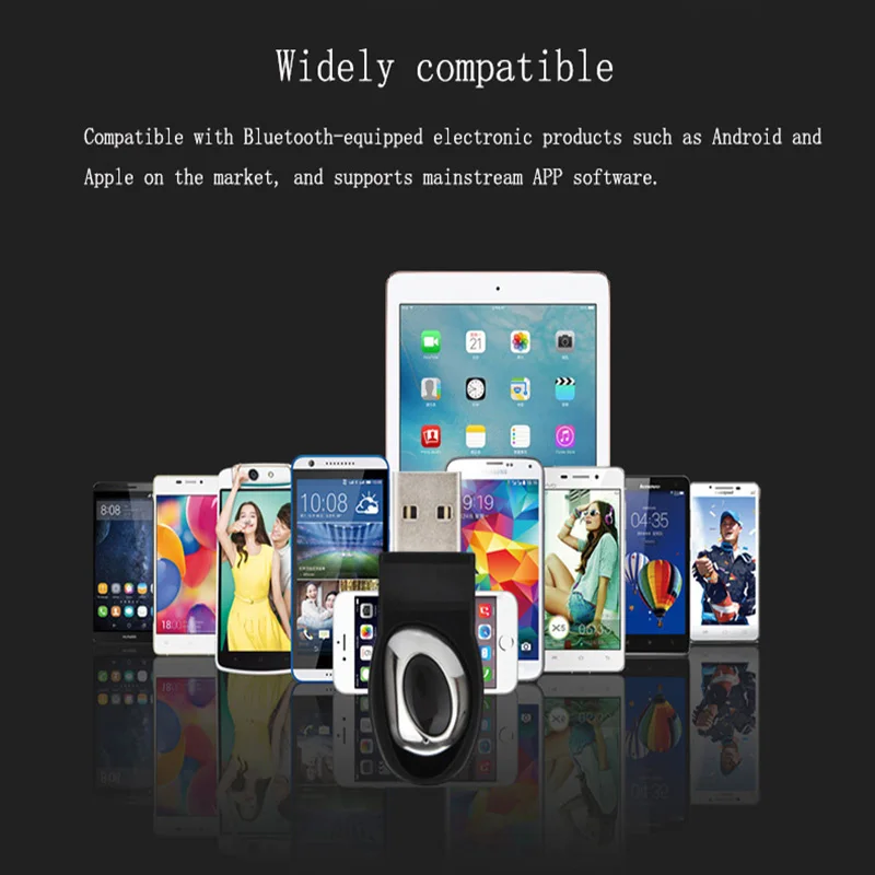 Мини беспроводные Bluetooth наушники музыка свободные руки USB скрытый наушник