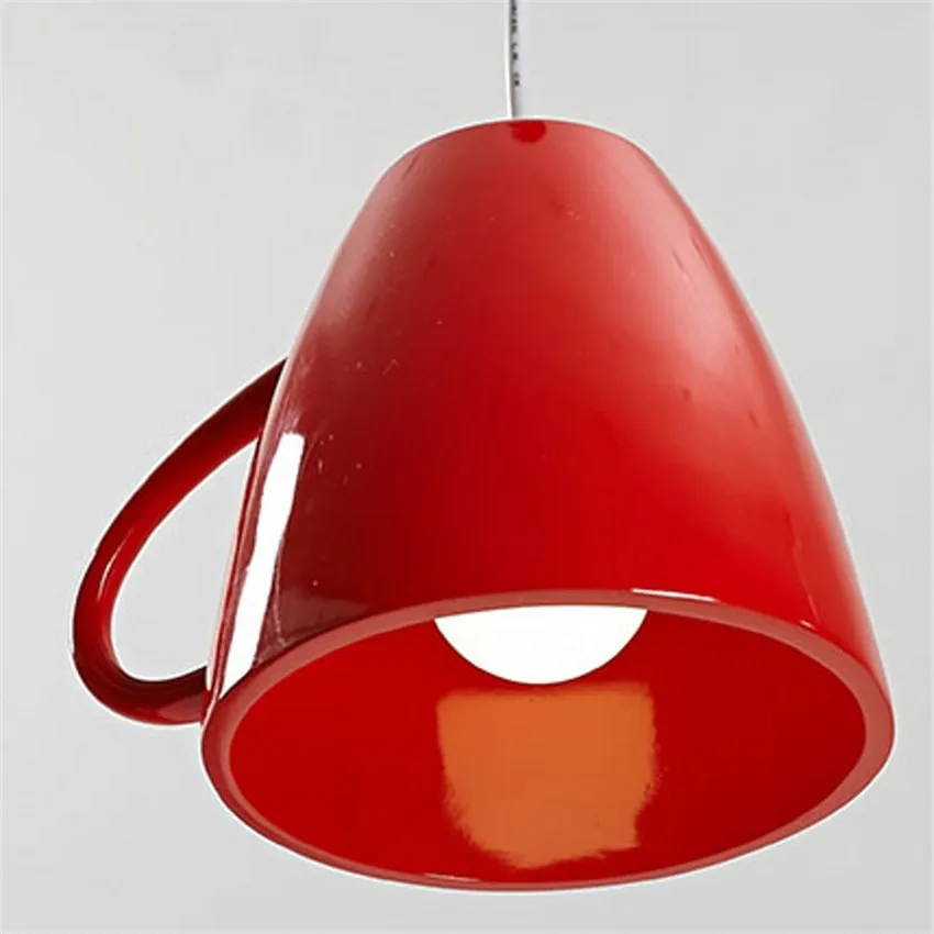 

Modern Resin Creative Droplight,Teapot shape lampshade E27 holder White/Black/Red Pendant Light for Restaurant Hanging lamp deco