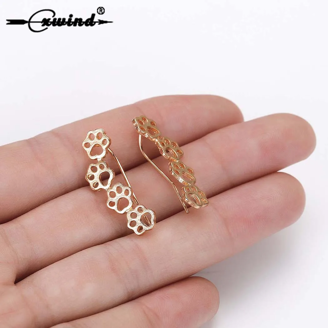 

Cxwind Trendy Animal Bear Cat Paw Stud Earrings For Girls Child Cute Kids Ear Climber Earrings For Femme Pierce Jewelry Brincos