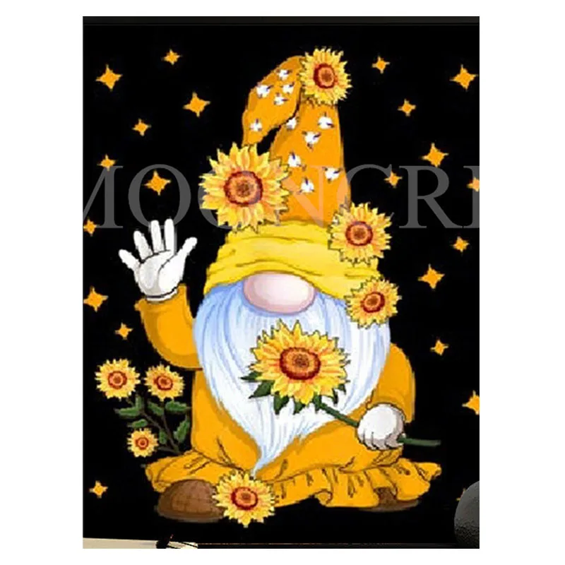 

Diy Diamond Painting Cross Stitch Sunflower Santa Full Square Round Diamond Embroidery Home Mosaic Needlework Rhinestones Decor