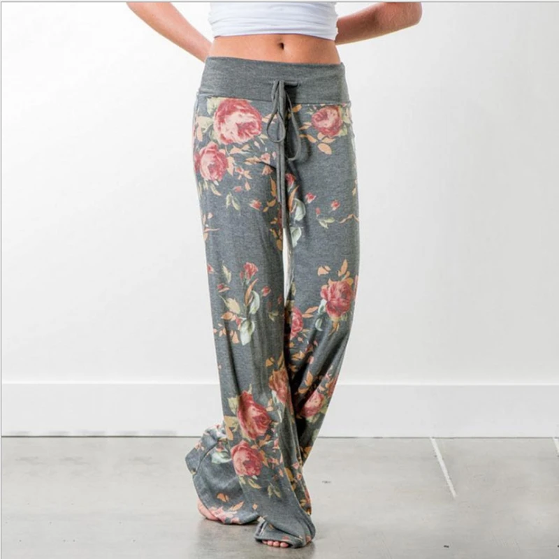 

Palazzo Joggers Female Sports Pants For Women Trousers Wide Leg High Waist Sweatpants Baggy