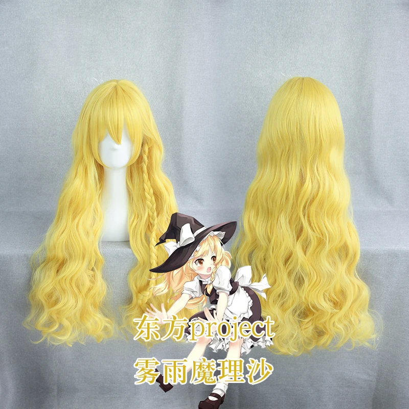 1 шт. милый длинный парик Kirisame Marisa Аниме Touhou Project принцесса синтетические волосы