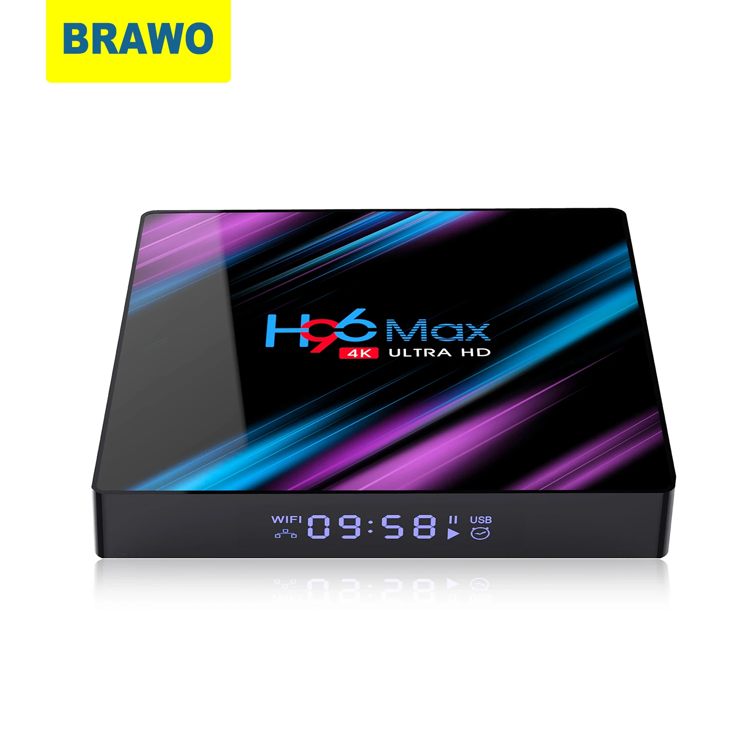 

BRAWO H96 MAX 3318 Rockchip RK3318 Quad Core RAM 4GB ROM 64GB Dual Wifi UHD OS Android 9.0 TV Box