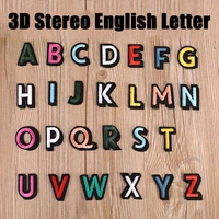 a z 1pcs 3d stereo embroidery english alphabet letter embroidered iron on patch for clothing badge paste clothing chapter