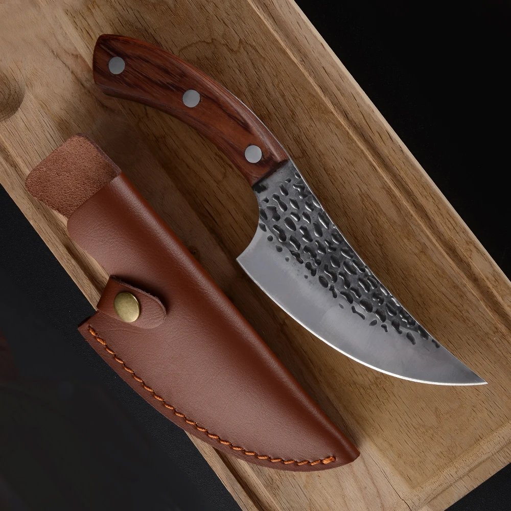 Походный кухонный нож для кемпинга кованый шеф повар косточки полностью