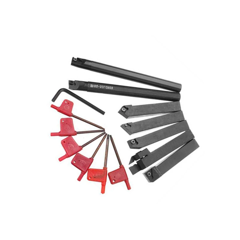 

ABSF 7Pcs 16mm Shank 45HRC Lathe Boring Bar Turning Tool Holder Set