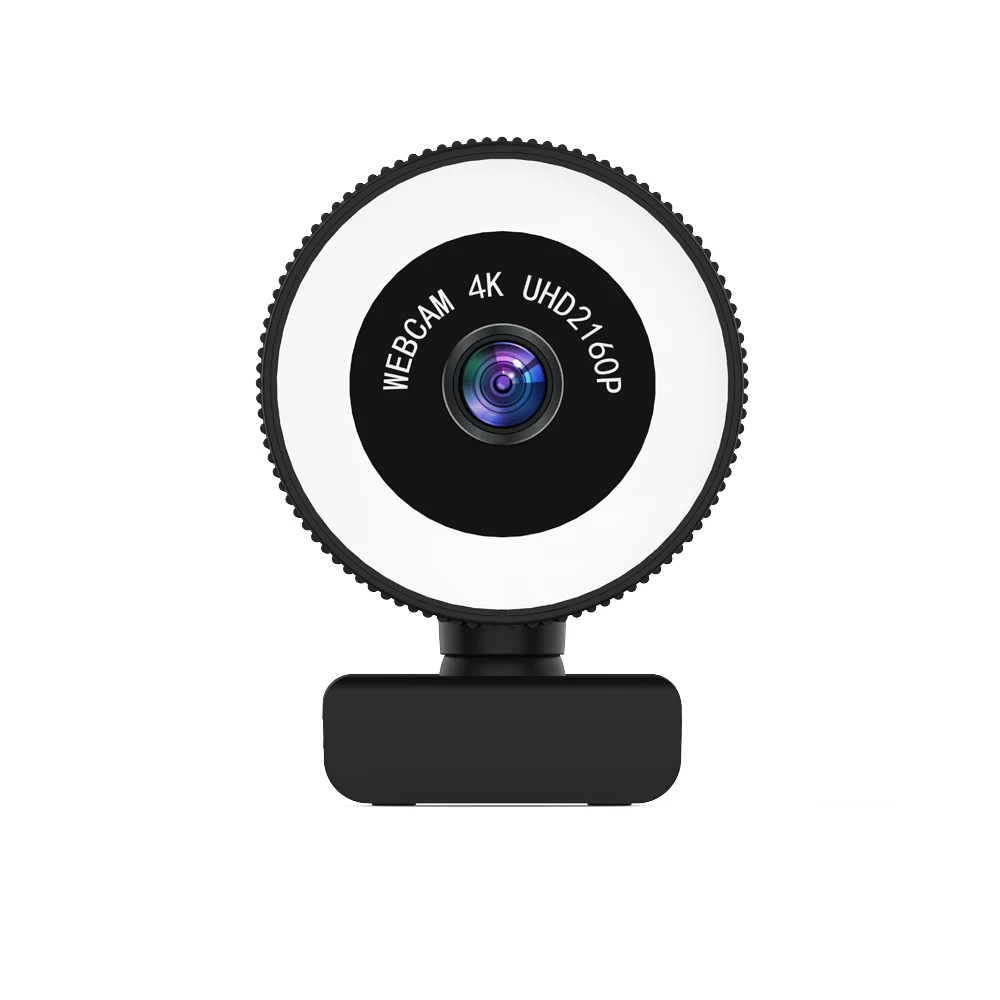 

TISHRIC C560 Webcam 4K 120 Wide Angle Camera for Computer Web Cam Adjustable Brightness Fill Lamp Web Camera with Microphone