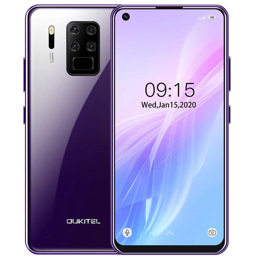 OUKITEL C18 Pro 6 55 "мобильные телефоны Android 9 0 4 задние камеры Восьмиядерный 4G смартфон