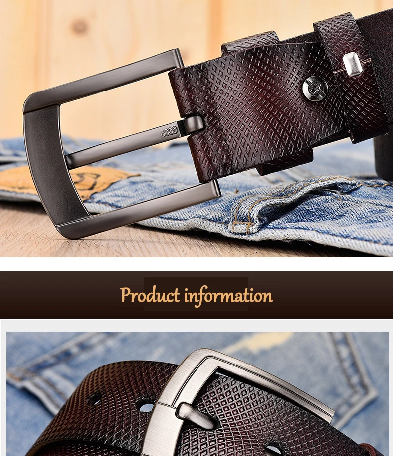 leather male belts for men high quality cow genuine leather luxury strap male belts fashion pin buckle men belt causal 9262