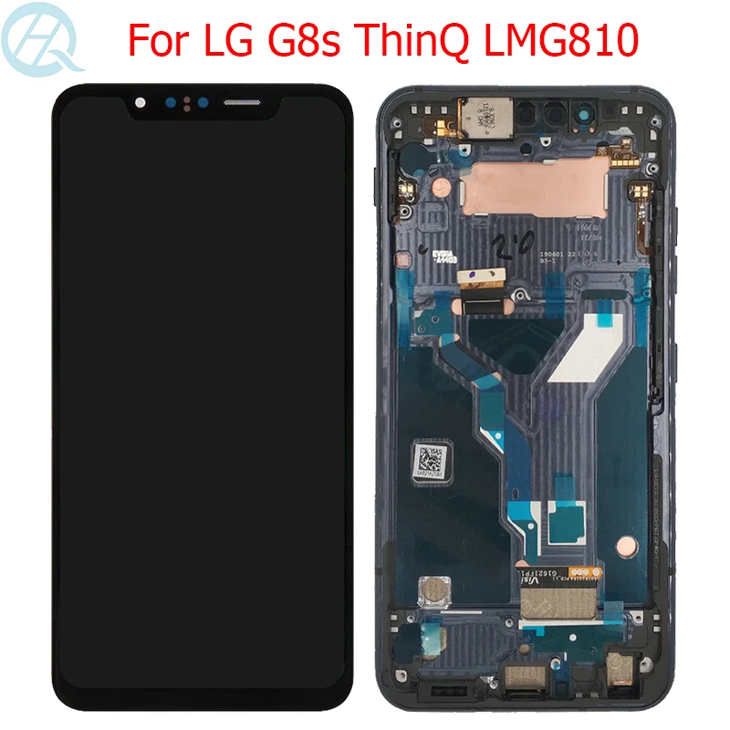 ЖК дисплей с рамкой для LG G8s ThinQ AMOLED 6 21 дюйма|Экраны мобильных телефонов| |