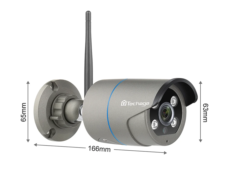 Techage 4CH 1080P Беспроводной Камера NVR Системы 2MP Wi-Fi 4 Массив светодиодный 2-полосная Аудио Звук Видео наружного видеонаблюдения CCTV набор