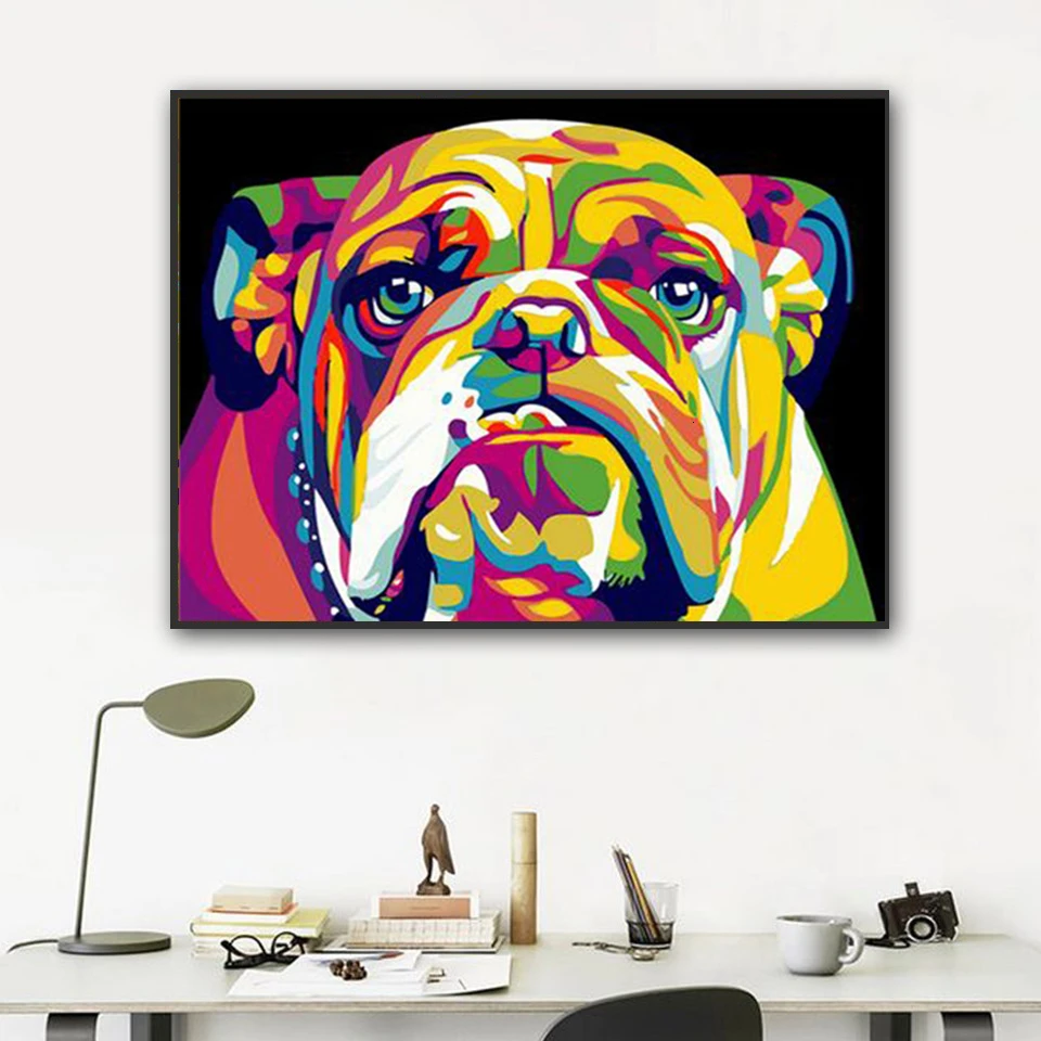 Раскраска по номерам для взрослых AZQSD набор сделай сам раскрашивания на холсте