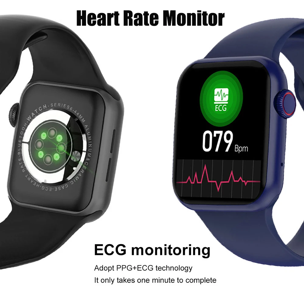 chycet 2021 iwo smart watch ecg heart rate monitor sports smartwatch men women dialanswer call watches for ios android pk hw22 free global shipping