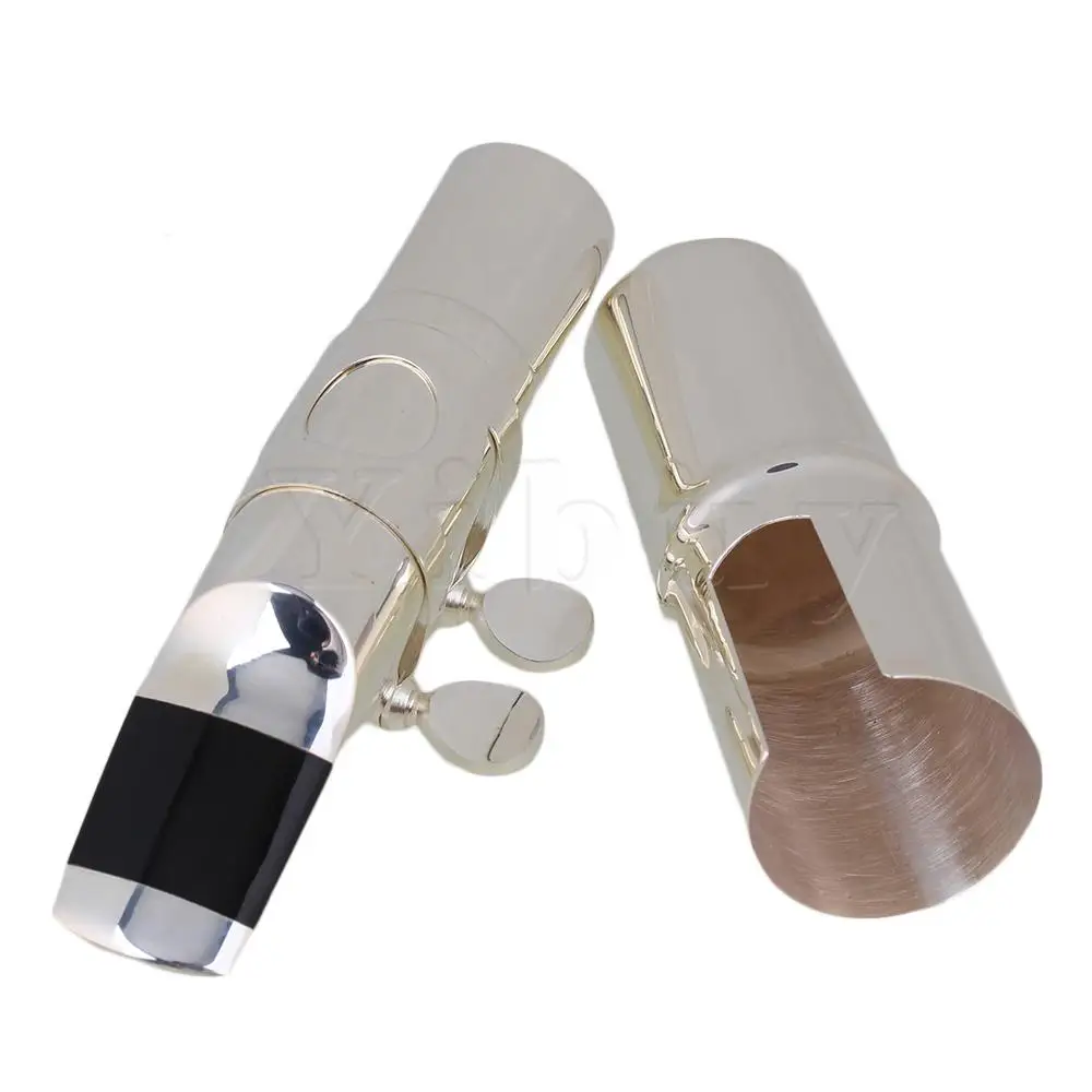 Yibuy серебро BQLZR никелированный 7# Sax мундштук для B-ровное Сопрано-саксофона