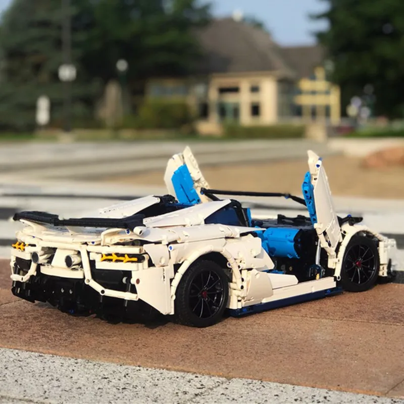Новый мс Technices автомобиля серии Aventador SVJ Roadster подходит MOC 17698 наборы конструкторных