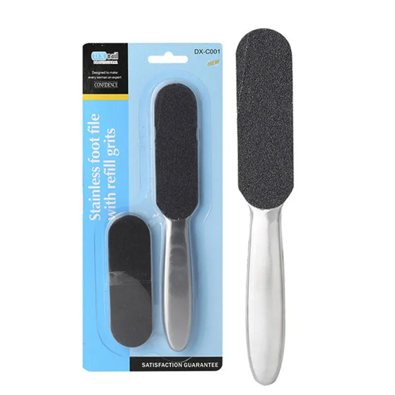 Двухсторонний скребок для педикюра пилка ног из нержавеющей стали удаления