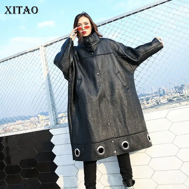 XITAO Плюс Размер блесток искусственная кожа Женская мода Новинка 2019 осень