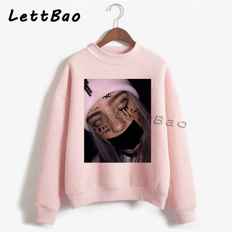 5 Billie Eilish толстовки свитер уличная Эстетическая Готическая Moletom Feminino Ullzang Harajuku на заказ Женская толстовка Femme 90s - Цвет: 5