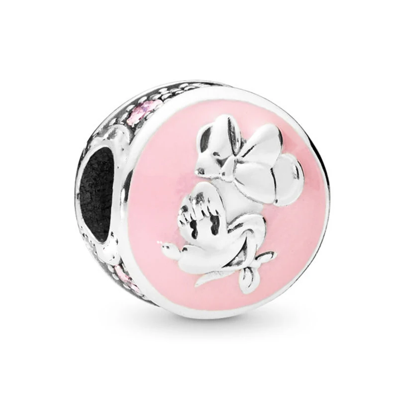 TOGORY, 2 шт./лот, бусины Минни из мультфильма Микки Маус, подходит для Пандоры, браслет, ожерелье, сделай сам, подвески, браслет для женщин, ювелирные изделия, подарки - Цвет: 006