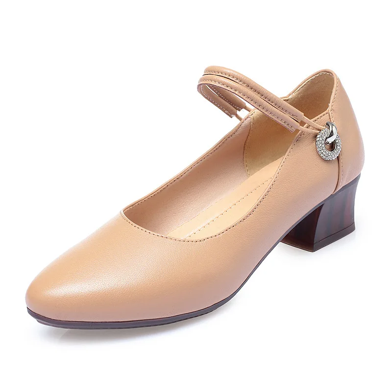 

Best Selling 2020 New Spring Rhinestone Pointed Shoes Women High Heel Shoes Fashion Leather Shoes Elegant Soft Mom Casual Shoes