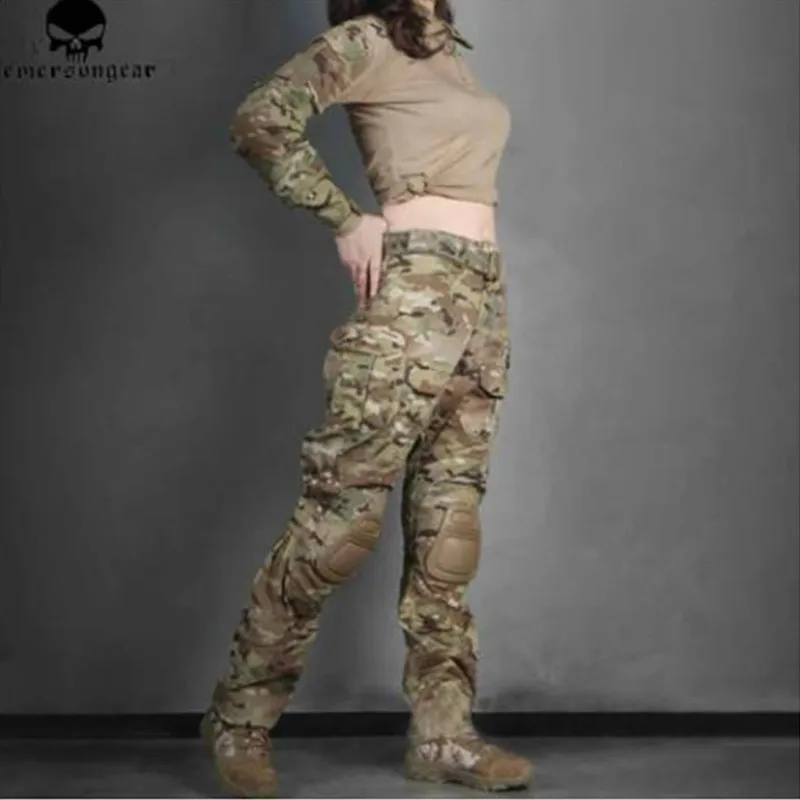 Emerson тактическая женщина G3 боевая униформа брюки и рубашка Женская камуфляжная