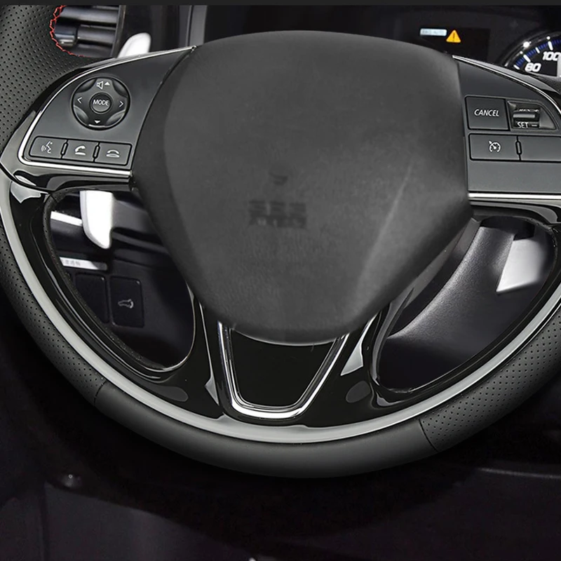 Чехол на руль автомобиля из дышащей кожи для Mitsubishi Outlander 2016 2017 2018 2019 ASX Eclipse Cross