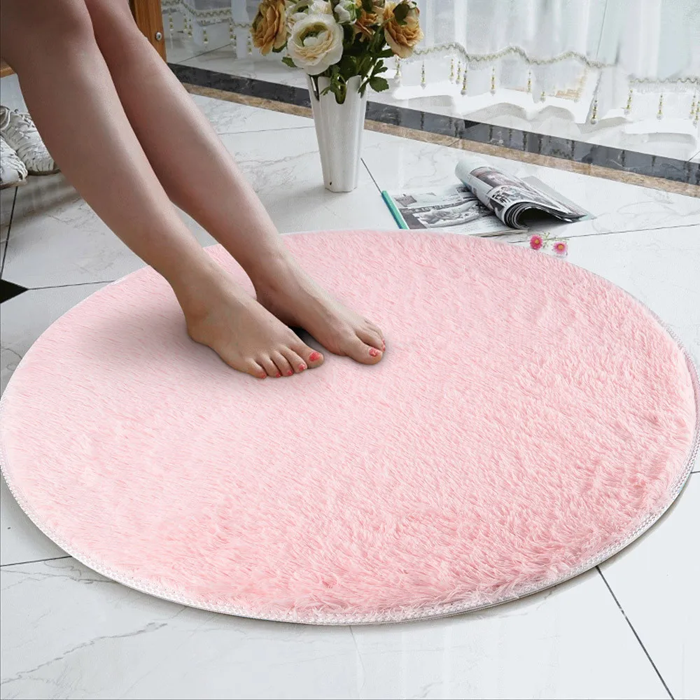80 см круглый современный мягкий коралловый бархатный ковер нордические ковры