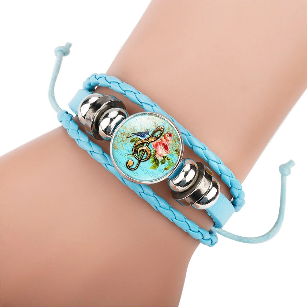 Браслеты с музыкальными нотками в 8 стилях амулеты для гитары пианино мальчиков