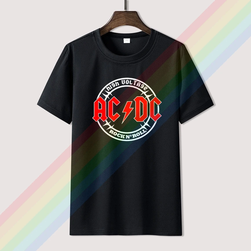 

AC&DC HIGH VOLTAGE ROCK N' ROLL T SHIRT Summer Print Clothes Popular Shirt Cotton Tees Amazing Short Sleeve Unique unisex Tops