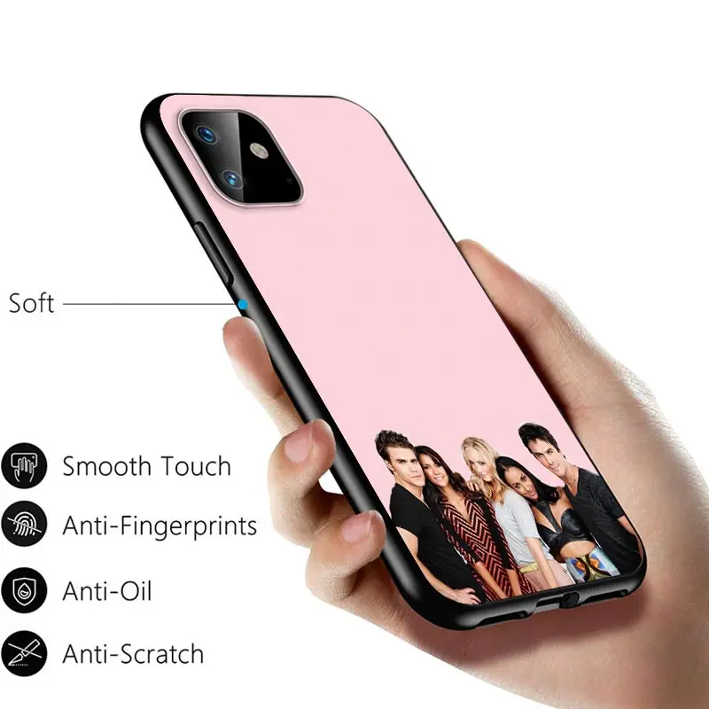 

The Vampire Diaries For Apple iPhone 12 11 Pro Max mini XS Max XR X 8 7 6 6S Plus 5S SE 2020 Soft Black Phone Case