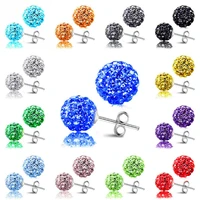aiyanishi 925 sterling silver 10mm round ball stud earrings new woman fashion jewelry wedding engagement silver earrings gifts