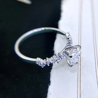 huitan fancy shiny women finger rings aaa white cz simple stylish female accessories anniversary valentines gift fashion jewelry