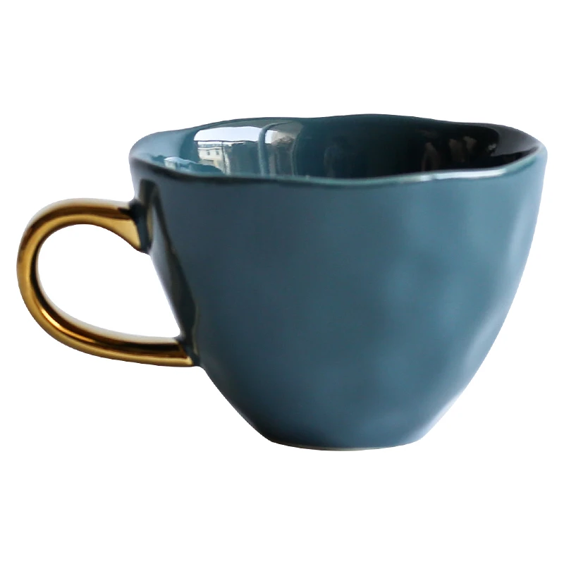 Coffee Mug Cup Vacuum Blue Hot Chocolate Mugs Long Distance Relationship Gifts Best Friend Stylish Nordic Style GG50mk | Дом и сад