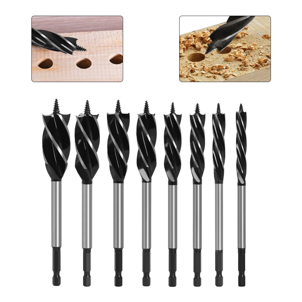 

8PCS Wood Drill Bit Reaming Wood Auger Drill Set Wood Hole Opener Kit 10/12/14/16/18/20/22/25mm Drill Bit Set Wood Tool