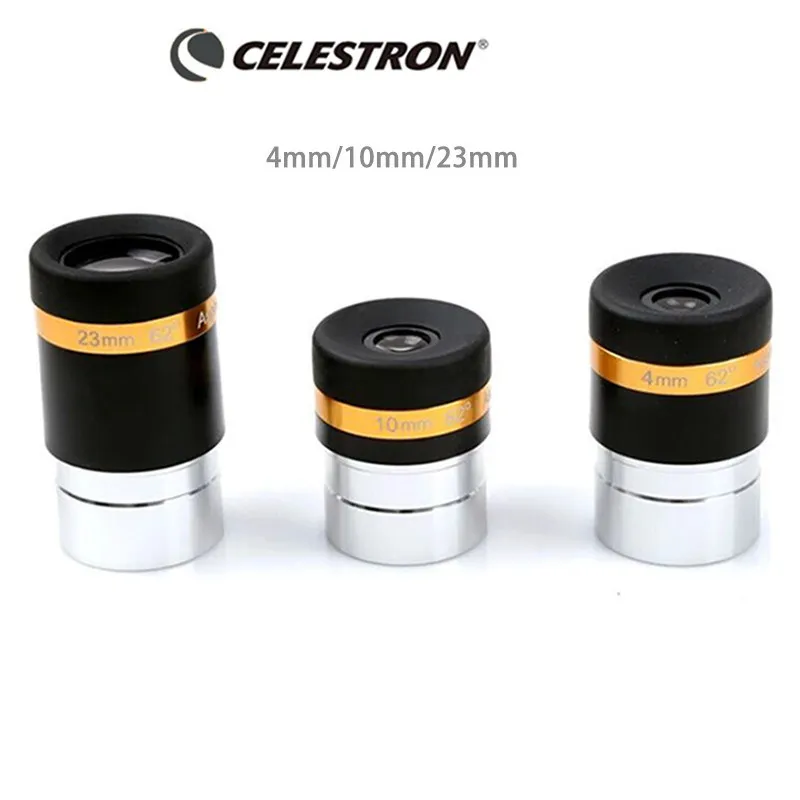 Асферический окуляр Celestron с высоким разрешением 62 градуса 4/10/23 мм полным