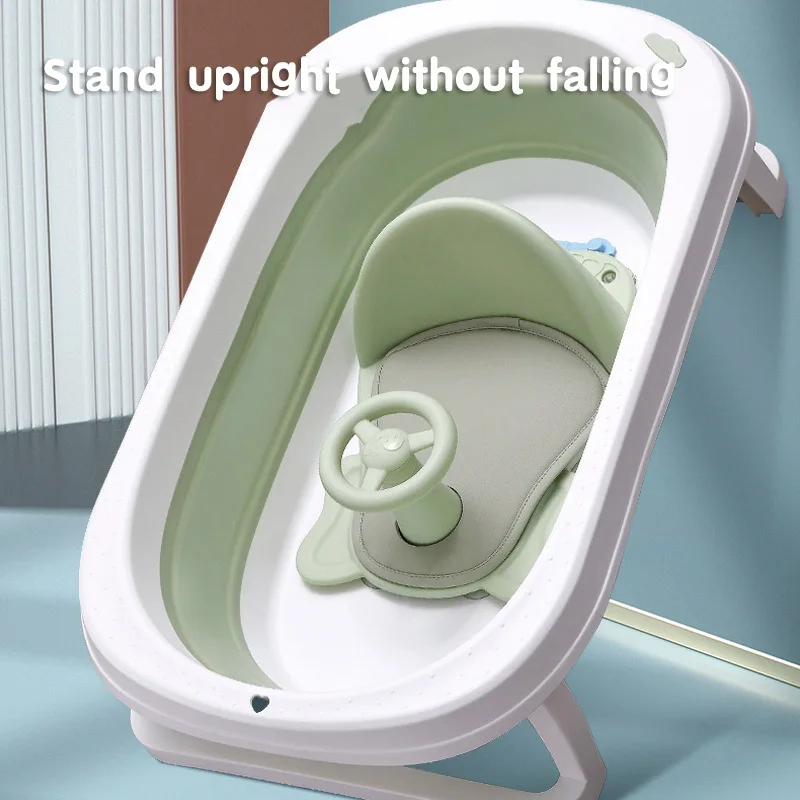 Baby Bathing Chair Infant Bath Seat Newborn Non-slip Round Bathtubs Seat with Soft Mat Safety Support Shower Accessories
