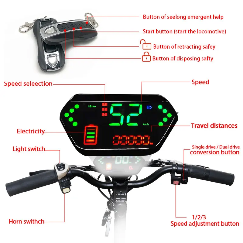 Preise 3600W High Power Elektrische Roller Erwachsene Motor Klapp E Roller Upgrade 30KM Max Geschwindigkeit 80 KM/H Patinete Elétrico EU/UNS Lager