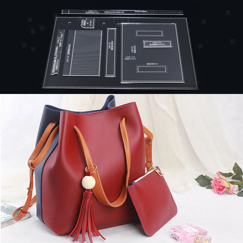 Кожа ремесло акриловое ведро сумка через плечо шаблон набор инструментов Ручка