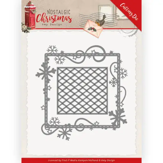 

Metal Cutting Dies Scrapbooking Snowflake background craft Card Making Embossing Rectangular Pattern