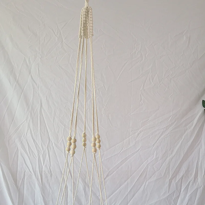 Подвесная подставка для растений в стиле бохо деревянная полка ручной работы