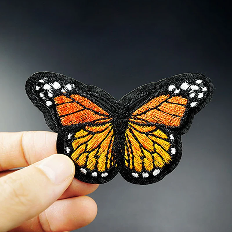 Pulaqi мультфильм бабочка патч DIY Вышивка Патчи для одежды утюгом нашивки