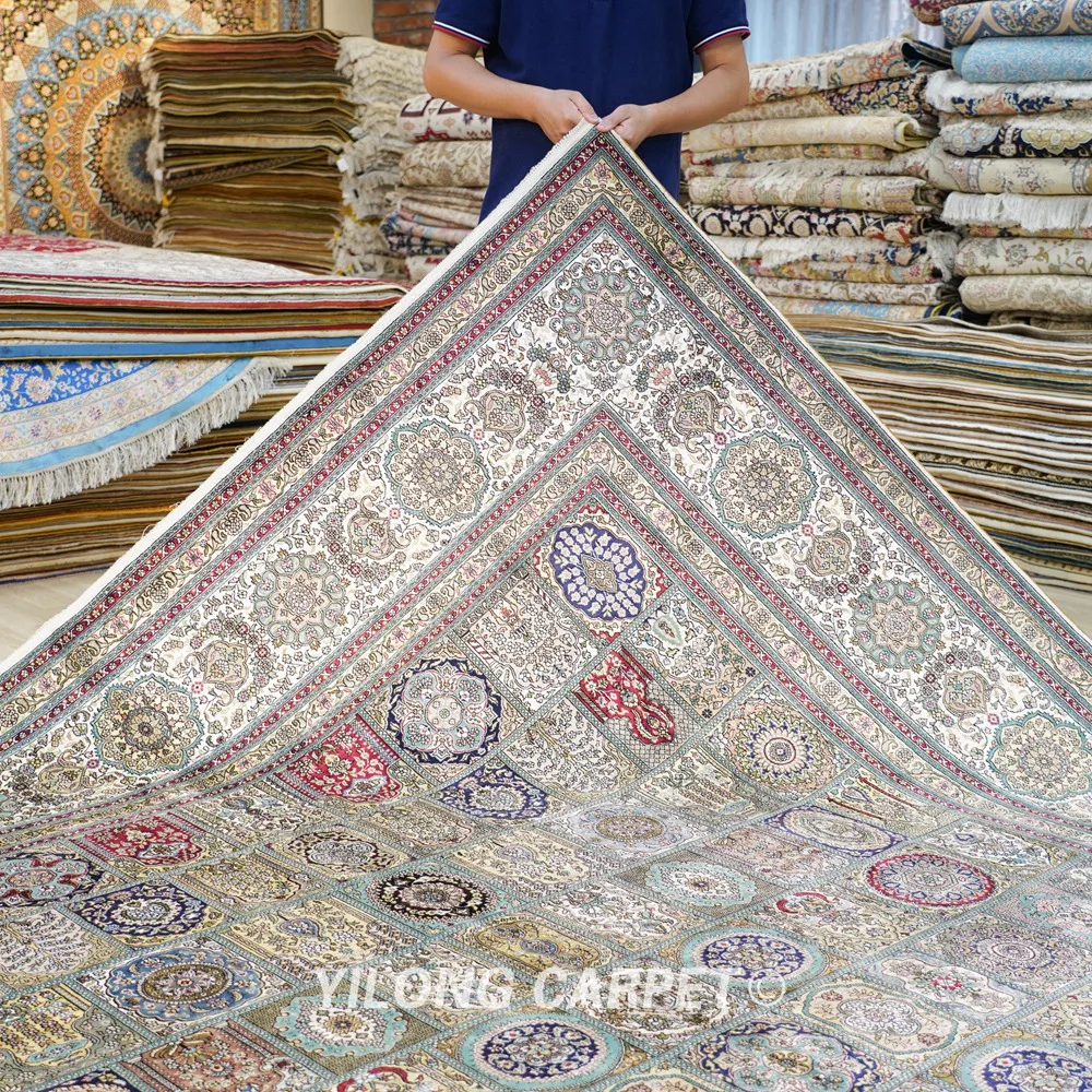 8 'x 10' Шелковый персидский коврик Nanyang всесезонный ковер Qum для сада (YXR372A) | Дом