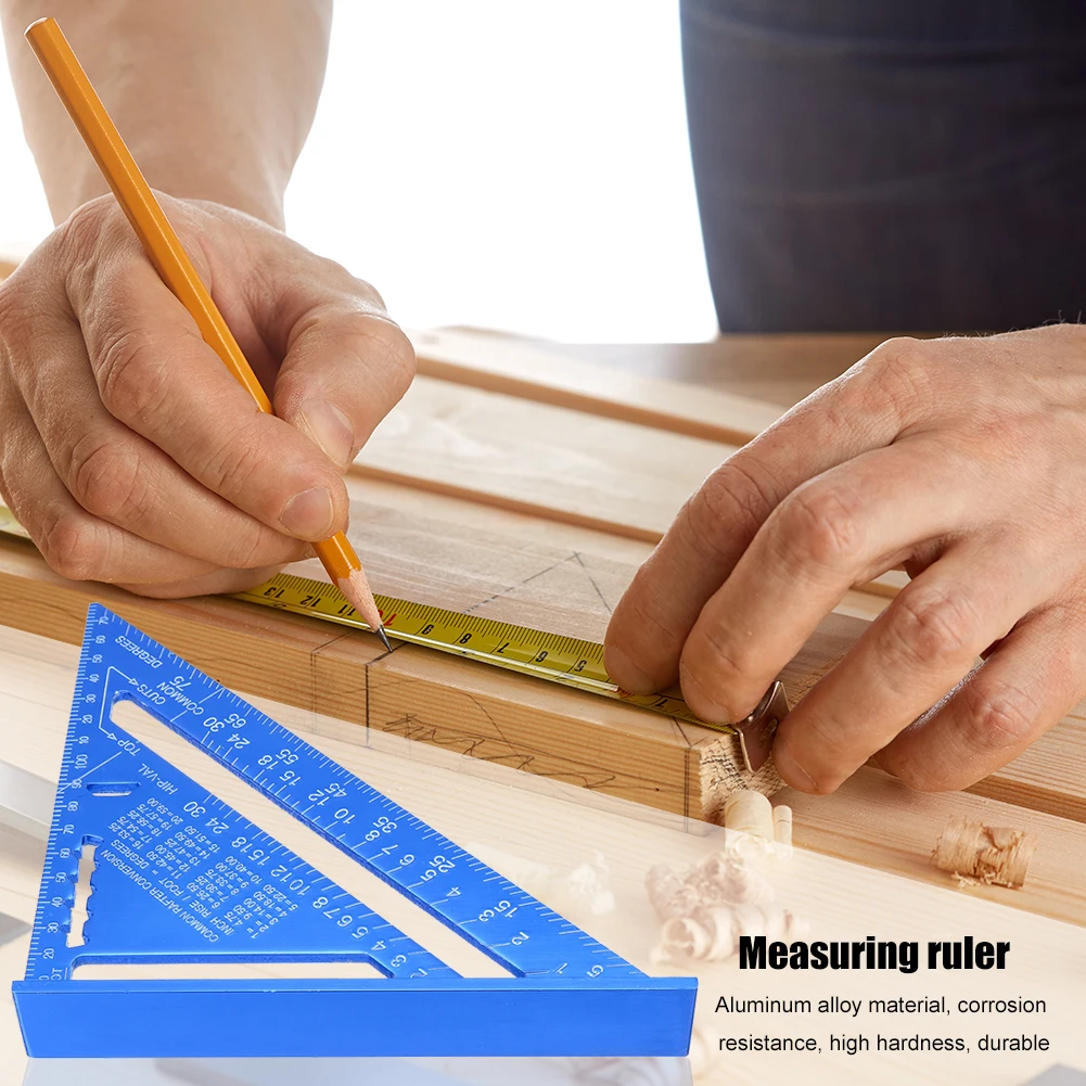 

Measurement Height Limit Gauge Tools 7 inch Triangular Ruler Woodworking Try Square Triangle Angle Protractor Ruler