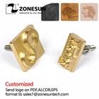 ZONESUN Пользовательский логотип, латунь, дерево, кожа, бумага, тиснение, форма, DIY дизайн, молдинги, горячая фольга, штамповка, термопресс