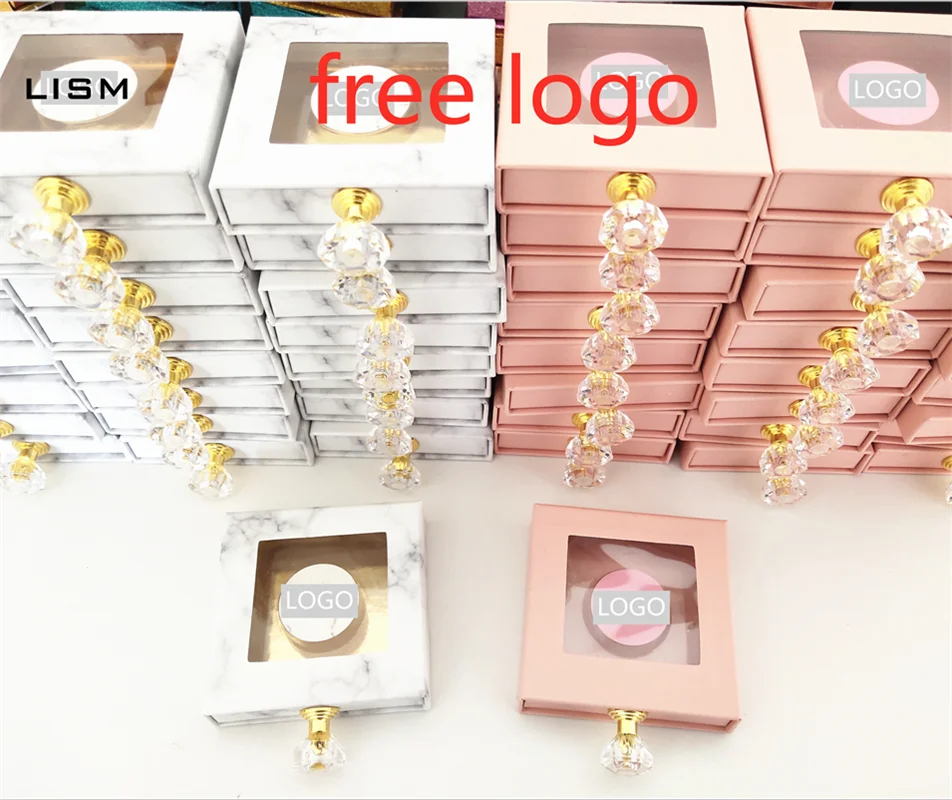 100 шт. в коробке оптовая продажа футляр для мраморных ресниц искусственные 3d