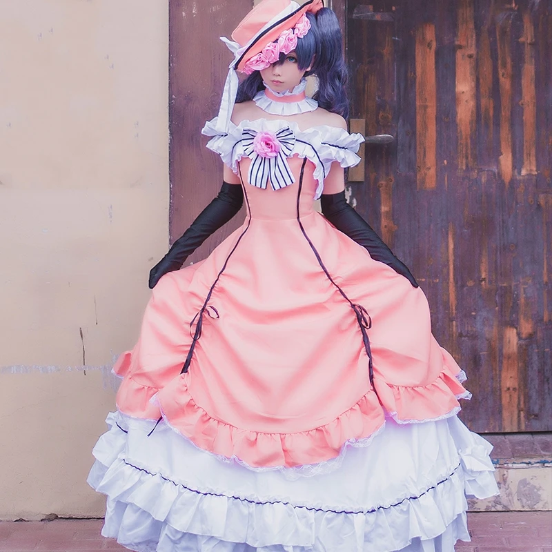 Платье для косплея черного Батлера волшебное платье женское горничной и Лолиты